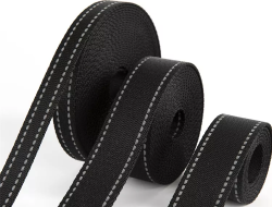 Wholesale 1 inch 2 inch black polypropylene webbing tapes for bags