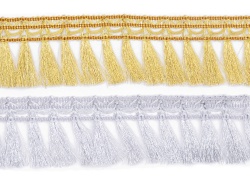 2 inch silver gold metallic brush tassel fringe trims for DIY decoration