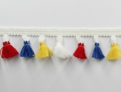 Wholesale multi color tassel trims for DIY crafts garment