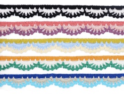 Cotton crochet lac trims for baby clothes