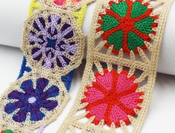 3 inch crochet lace embroidery trimmings manufacturer