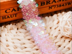 Square glitter sequin lace trims