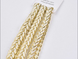 Luxury white and gold braid cords for garment bags decoration
