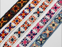 Custom 48mm Wide Polyester Crochet Trims for Garment & Home Textile